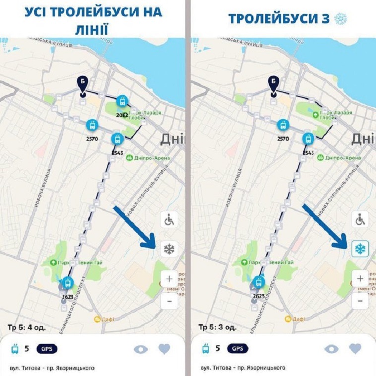 Візіком,  maps API, D-transport,