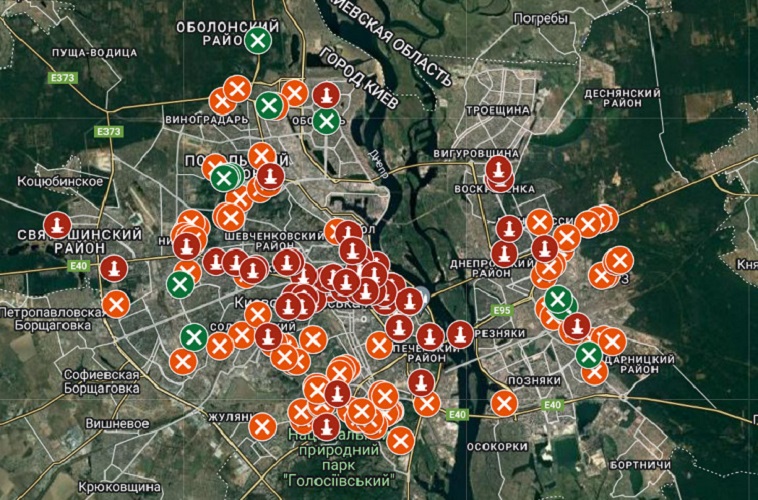 Візіком,  maps API, Київ, вулиці, карта, перейменування,