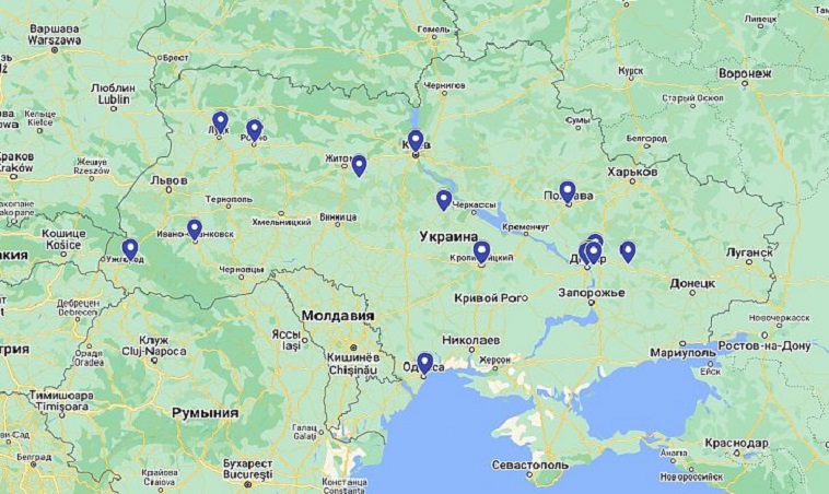Візіком,  maps API, мапа, хаб, Луганщина,