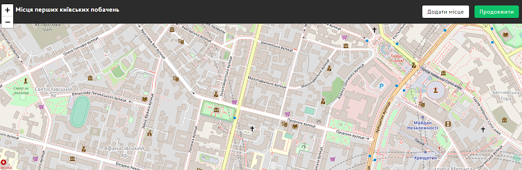 Візіком, maps API, карта побачень