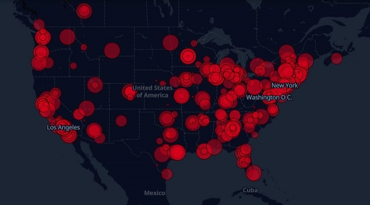 Візіком, maps API, карта протестів, протести у США
