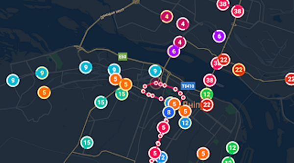 Візіком,  maps API, Ужгород, CityBus