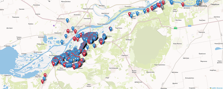 Візіком,  maps API, Олешки, Херсонщина, карта,