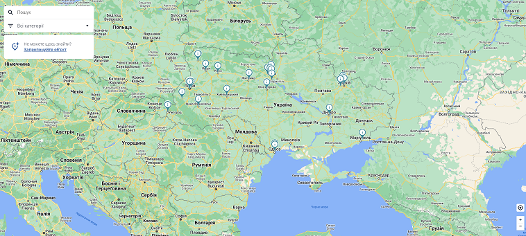 Візіком,  maps API, смітя, карта,