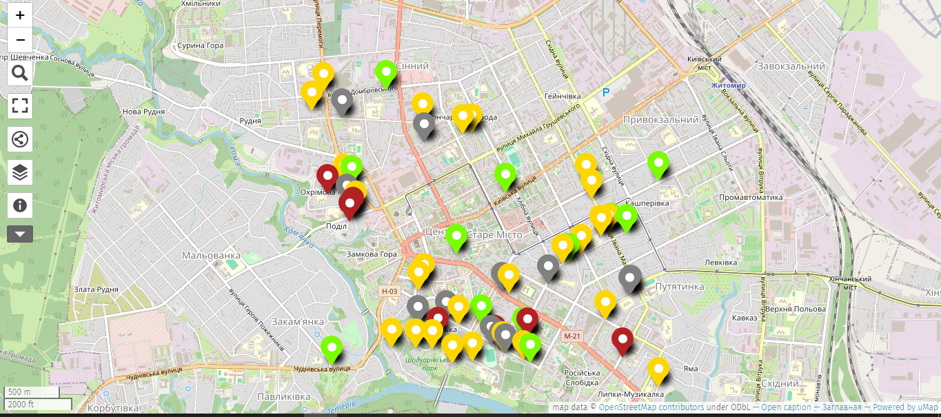 Візіком, maps API, карта,